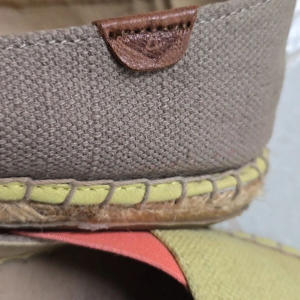 Sperry Espadrilles size 9 beige, lime green and neon details. Super Comfy!! - Picture 2 of 9